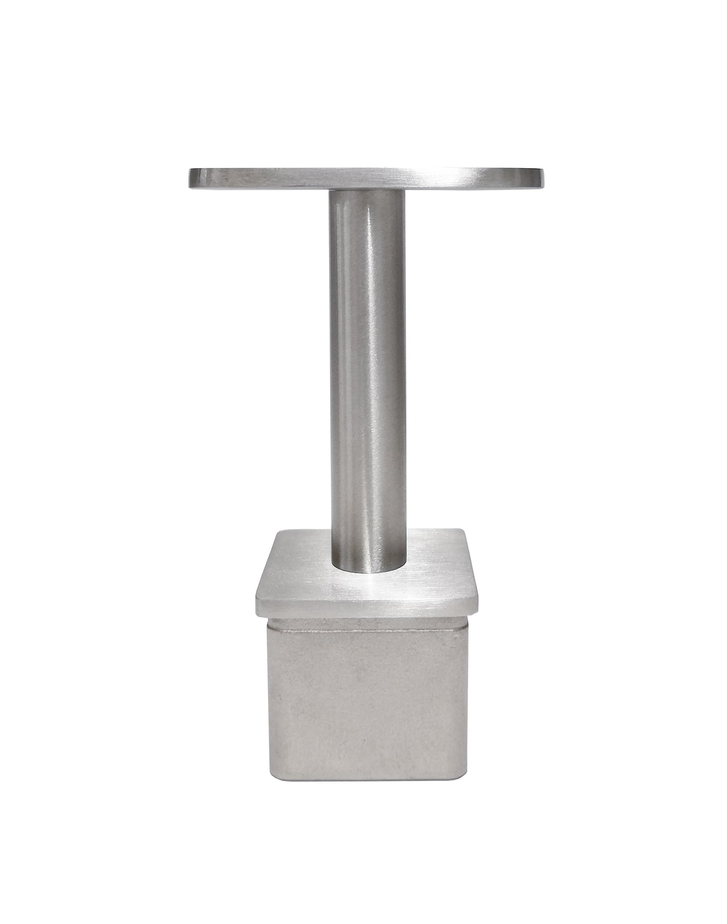 Round Stem Post Handrail Bracket Stainless Steel for 1-1/2" Post Fitting (P0100-150-FLAT-FIX-ROUND) - SHEMONICO