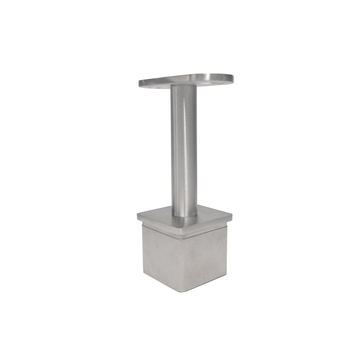 Round Stem Post Handrail Bracket Stainless Steel for 1-1/2" Post Fitting (P0100-150-FLAT-FIX-ROUND) - SHEMONICO