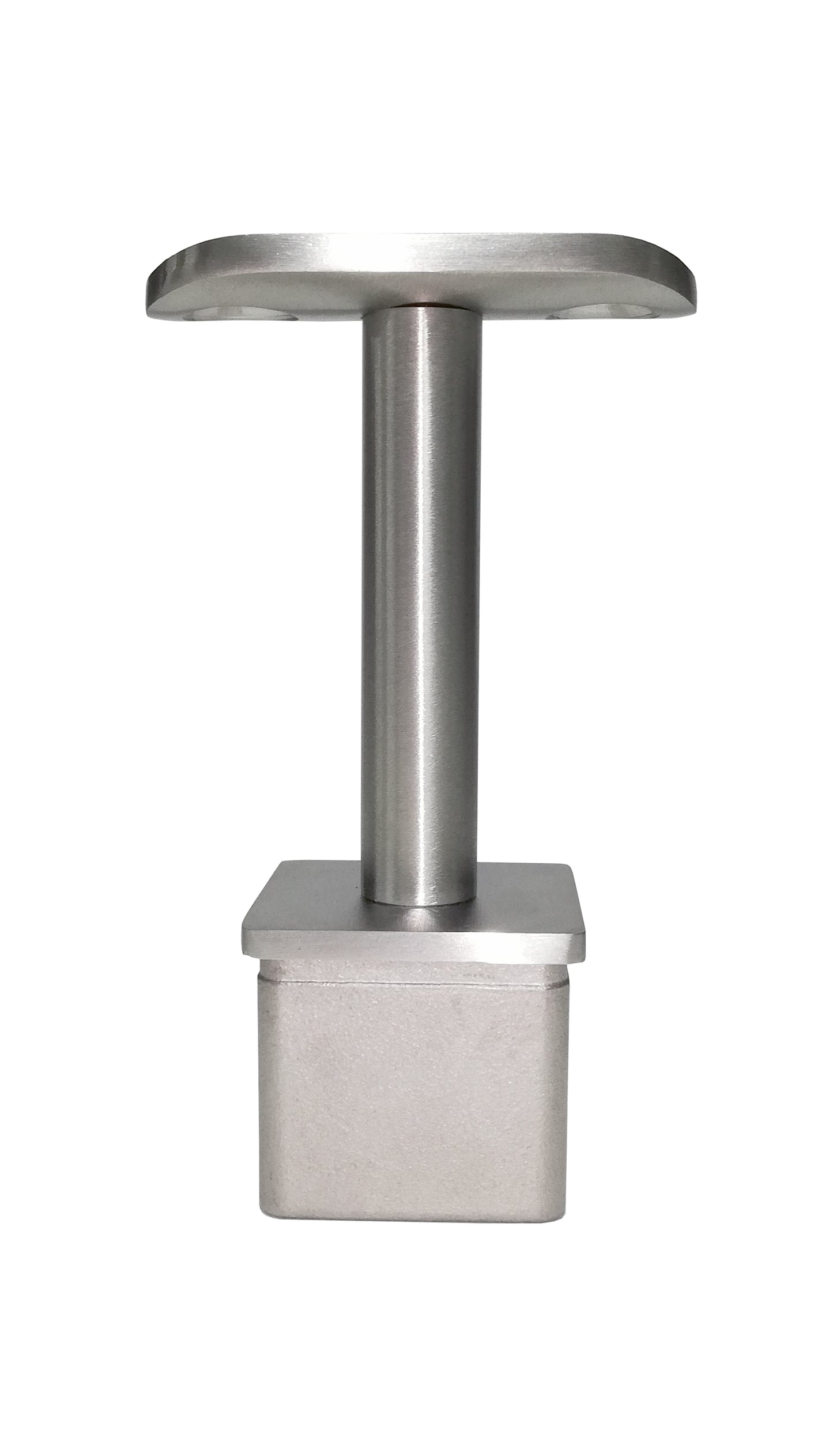 Round Stem Post Handrail Bracket Stainless Steel for 1-1/2" Post Fitting (P0100-150-FLAT-FIX-ROUND) - SHEMONICO