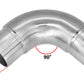 90 Degree Elbow for 1 1/2 Round Handrail Tube Stainless Steel 316 (P0310-150) - SHEMONICO