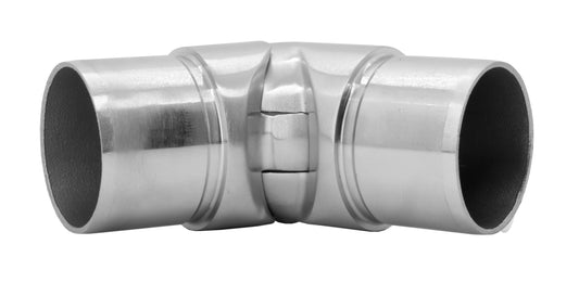 Adjustable Round Flush Angle for 1 1/2 Round Handrail Tube Stainless Steel 316 (P0320-150) - SHEMONICO