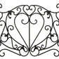 Decorative Ornamental Panel Fence 59" x 31" Wrought Iron Metal Outdoor (70040) - SHEMONICO