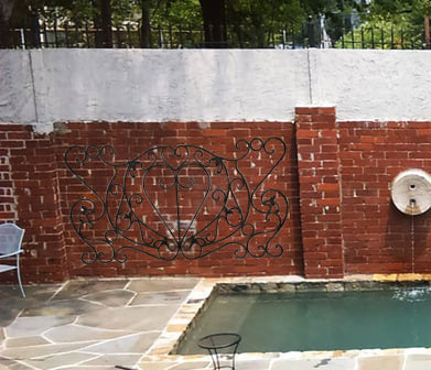 Decorative Ornamental Panel Fence 59" x 31" Wrought Iron Metal Outdoor (70040) - SHEMONICO
